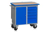 Työkaluvaunu WFI HD 200 pyörillä 5laatikkoa