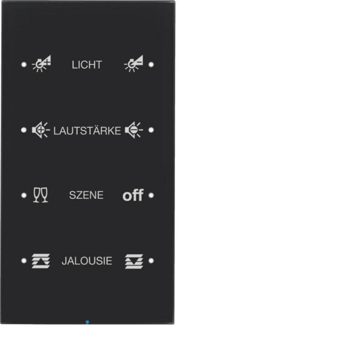 Painike KNX Hager R.3 - PAINIKE KNX R.3 4OS. LISÄT. OP. LASI MUS