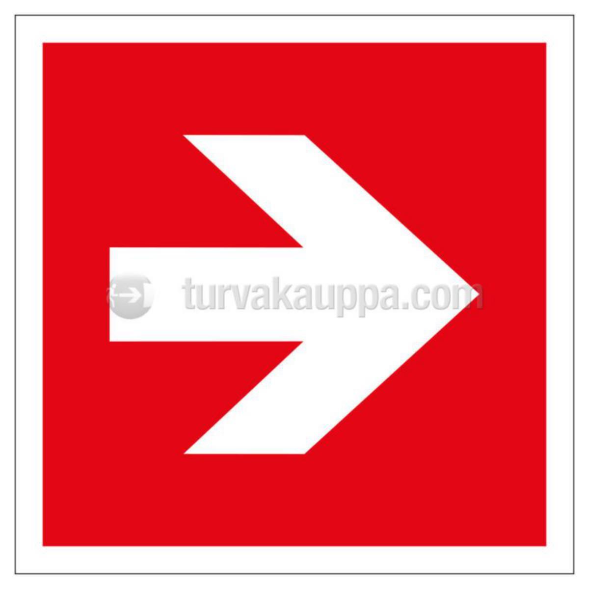 Merkintäkilpi SWM jälkivalaisevat - MERKINTÄKILPI SWM SUUNTANUOLI PUN. 200x200 JV