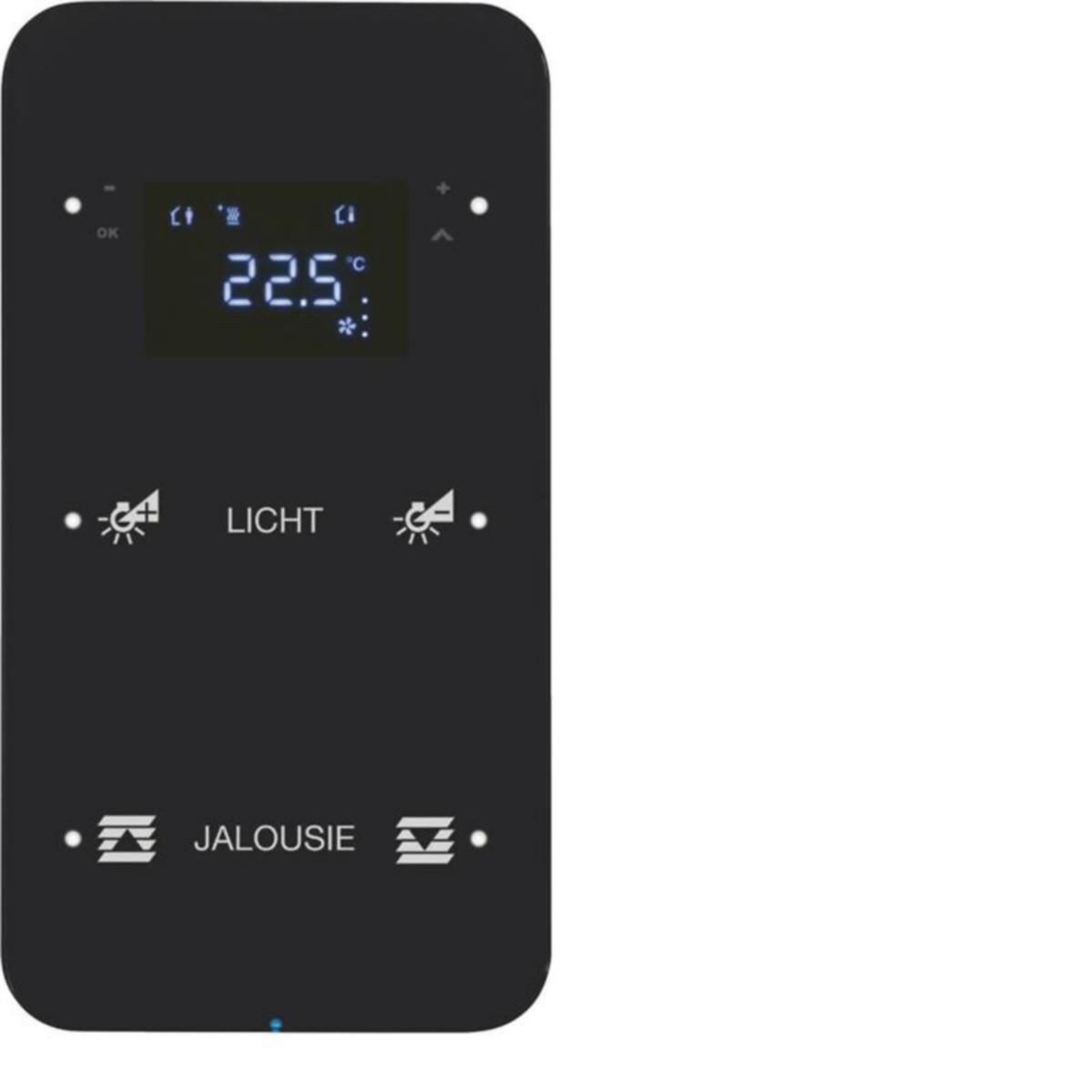 Painike KNX Hager R.1 - PAINIKE KNX R.1 2OS TERM+LED-N. OP. LASI MUS