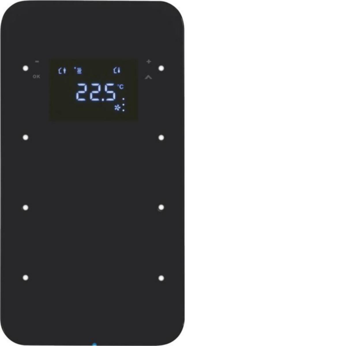 Painike KNX Hager R.1 - PAINIKE KNX R.1 3OS TERM+LED-N. LASI MUS
