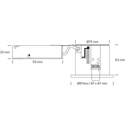 KATTOVALAISIN ULKO UNI INSTALL IP44 GU10 5,5W/927 DIM WH R