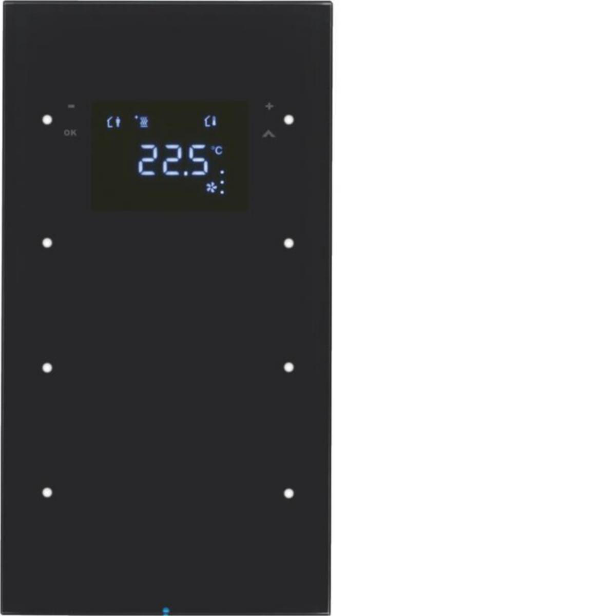 Painike KNX Hager R.3 - PAINIKE KNX R.3 3OS TERM+LED-N. LASI MUS