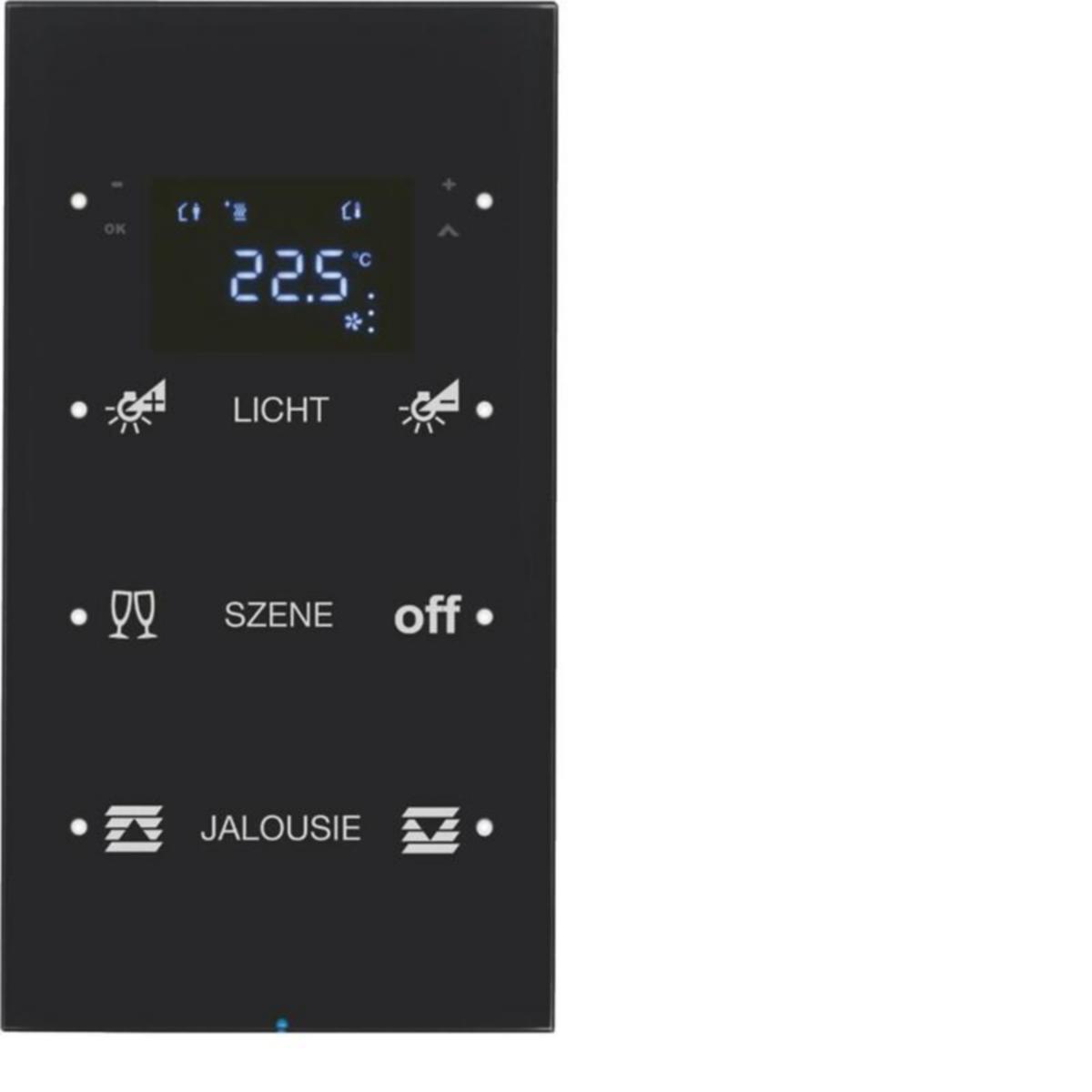 Painike KNX Hager R.3 - PAINIKE KNX R.3 3OS. TERM+LED-N. OP. LASI MUS