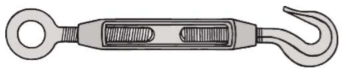 Vanttiruuvi Certex silmukka-koukku DIN 1480 - VANTTIRUUVI 6MM VR06SK1480