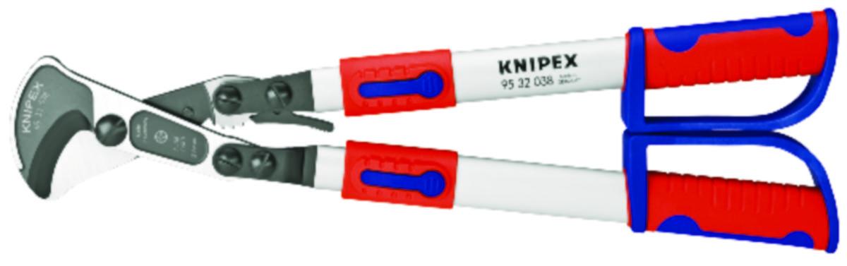 Kaapelileikkuri Knipex 9832 038 räikkäperiaate - KAAPELILEIKKURI 570MM TELESK. KNIPEX RÄIKKÄPERIAATE. 280 MM2