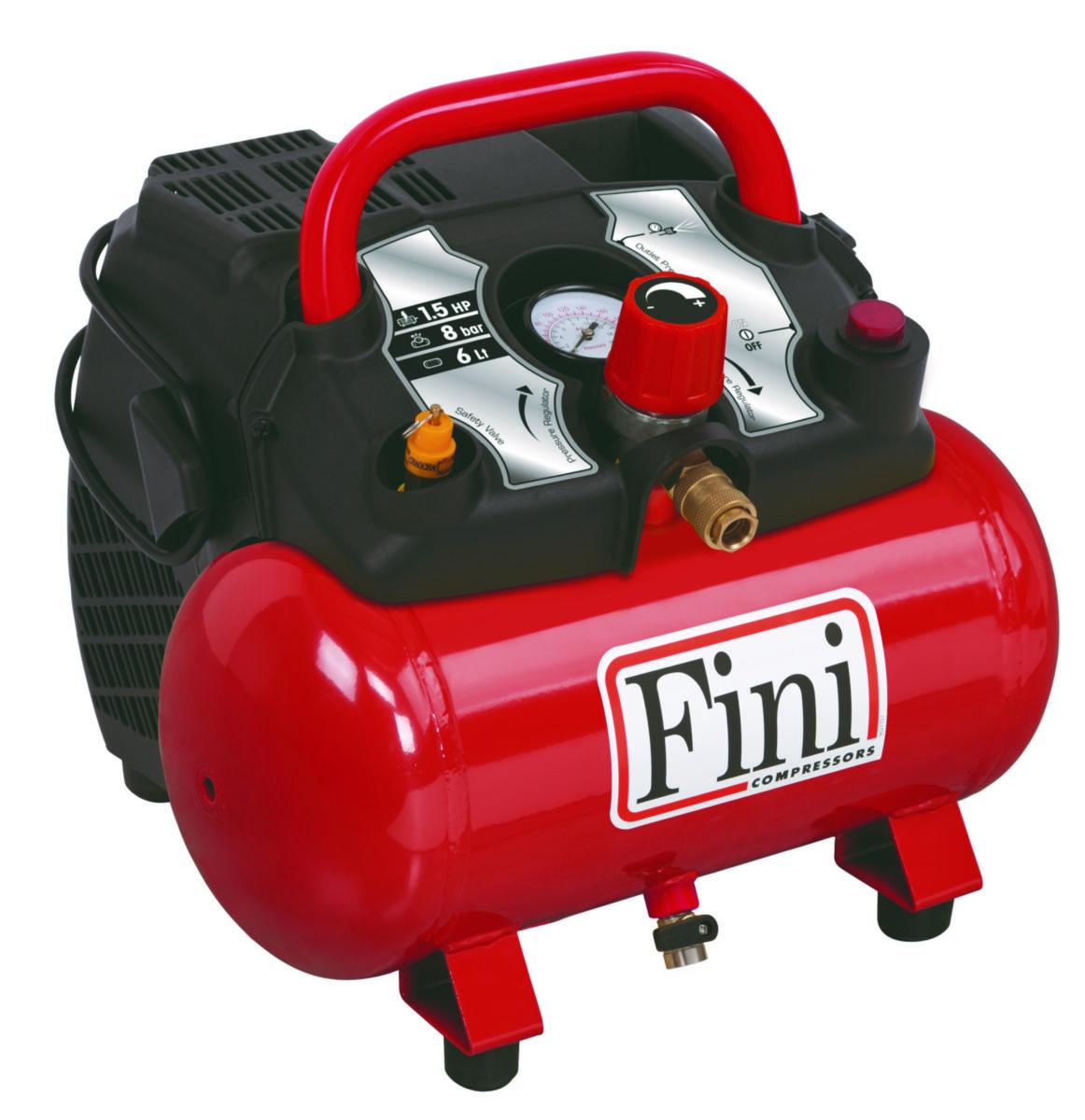 Mäntäkompressori Fini Energy 6 öljytön - ÖLJYTÖN MÄNTÄKOMPRESSORI ENERGY 6 OL195B