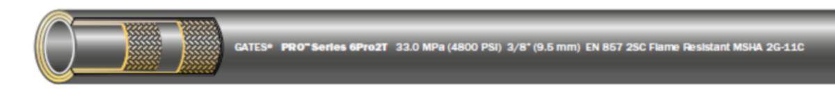 1-kudosletku Gates Pro1T - HYDRAULIIKKALETKU GATES 04PRO1T 1/4 EN857 1SC