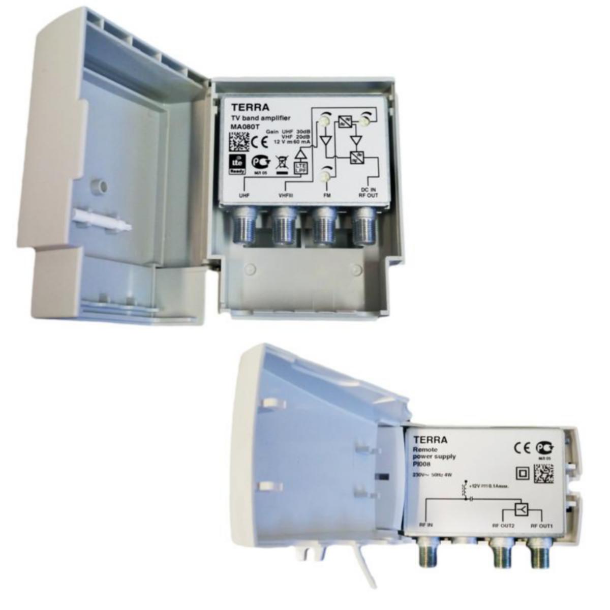 Mastovahvistin Laatuantenni Terra - MASTOVAHVISTIN LA MA 080TKIT 3XTULO FM/III/UHF
