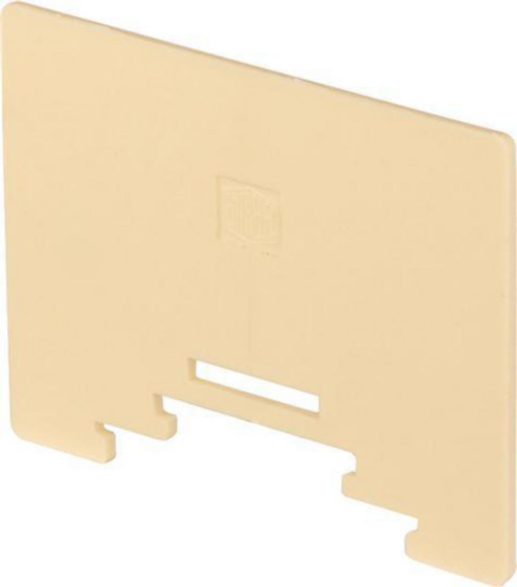 Päätylevy TE / ABB Entrelec -liittimet - PÄÄTYLEVY TE/ABB ENTRELEC 1MM, KISKO KIINNITYS, BEIGE