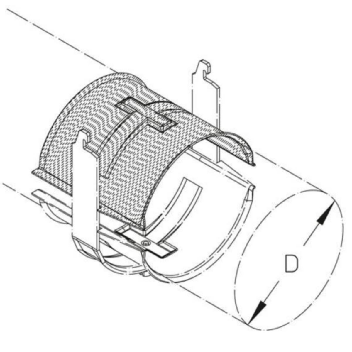 Vastavanne PUK GW - VASTAVANNE PUK GW150 Ø121-150/L=170MM FE