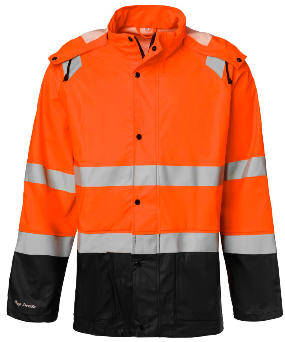 Huomiosadetakki Top Swede 180 - HI-VIS SADETAKKI 180 HUOMIO ORANSSI/MUSTA,XS