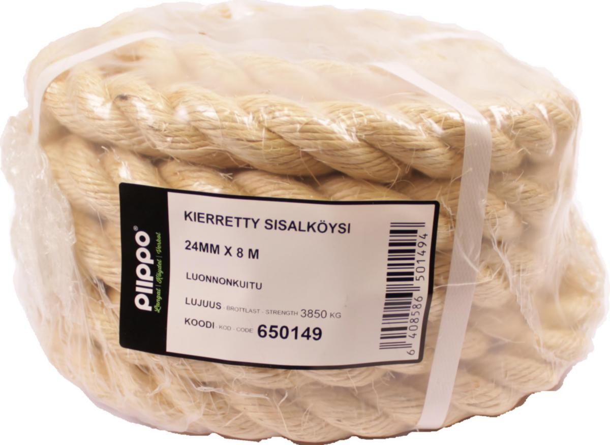 Sisalköysi Piippo - SISALKÖYSI SISAL KIEPPI 24MM X 8M