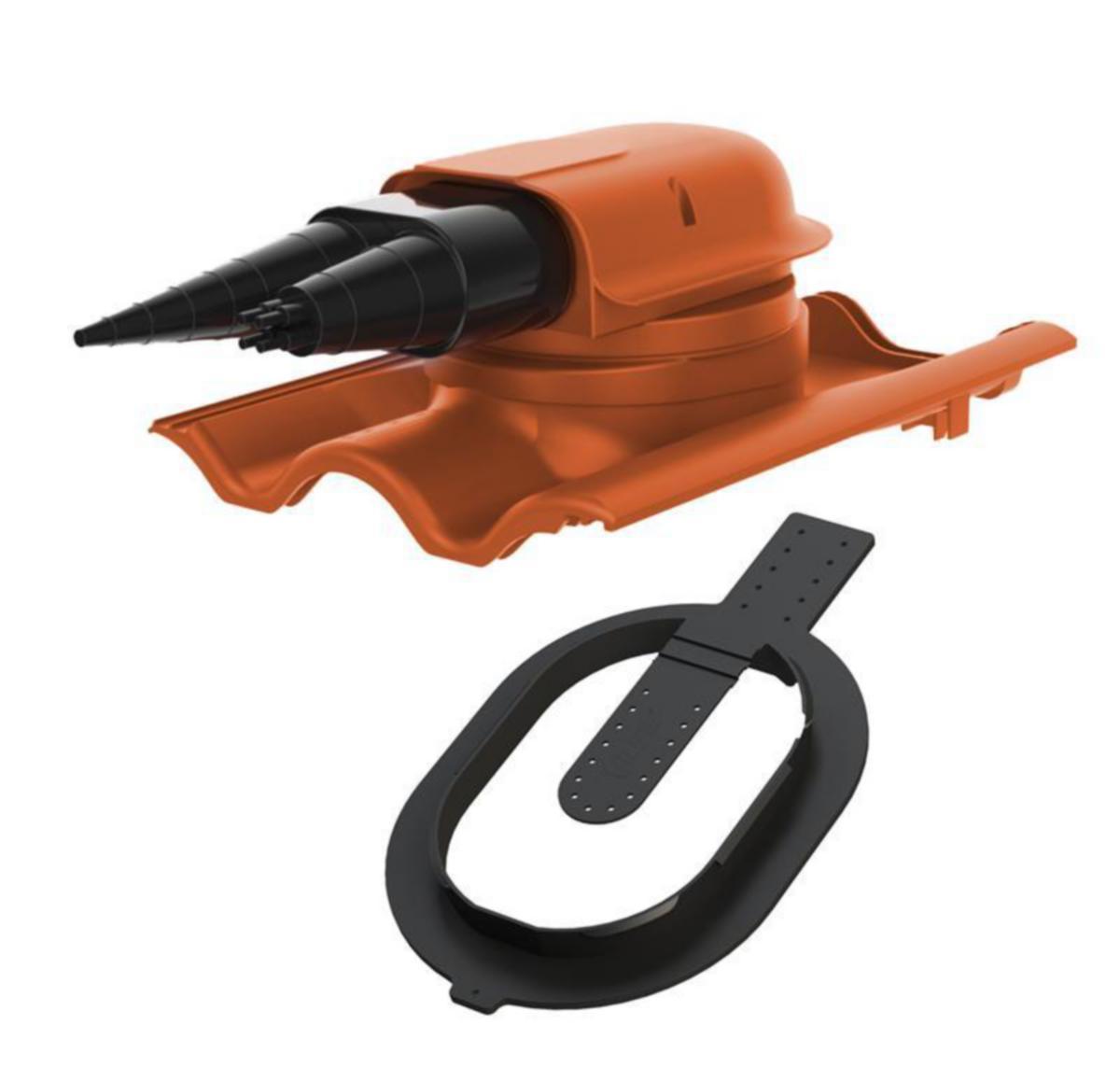 Kattoläpivienti Vilpe SOLAR CLICK - KATTOLÄPIVIENTI CLICK VILPE 360209 SOLAR TIILI TP