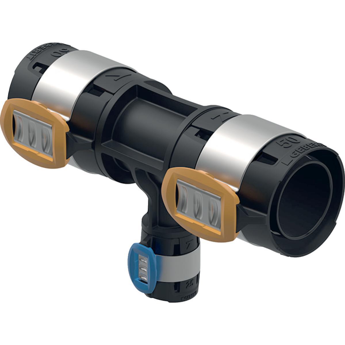 T-haara Geberit FlowFit supistettu - PURISTUSLIITIN T-HAARA SUPISTETTU D50-25-50
