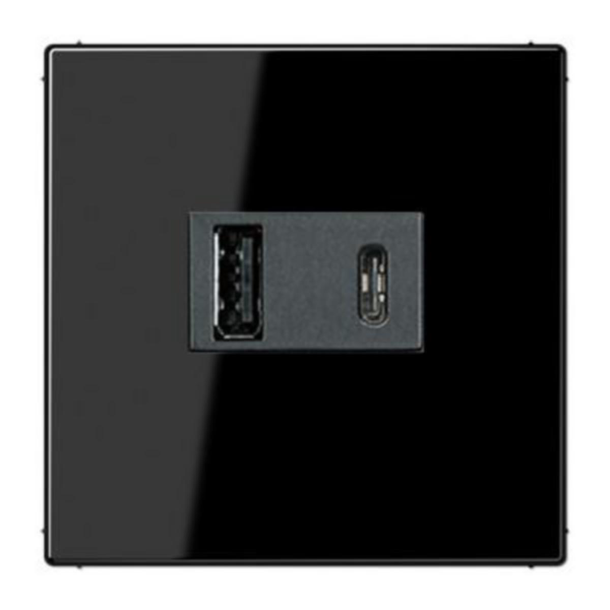 Muuntaja USB-laturi Ensto Intro - MUUNTAJA ENSTO INTRO USB-LATURI, A+C-TYYPPI,3A,MUS