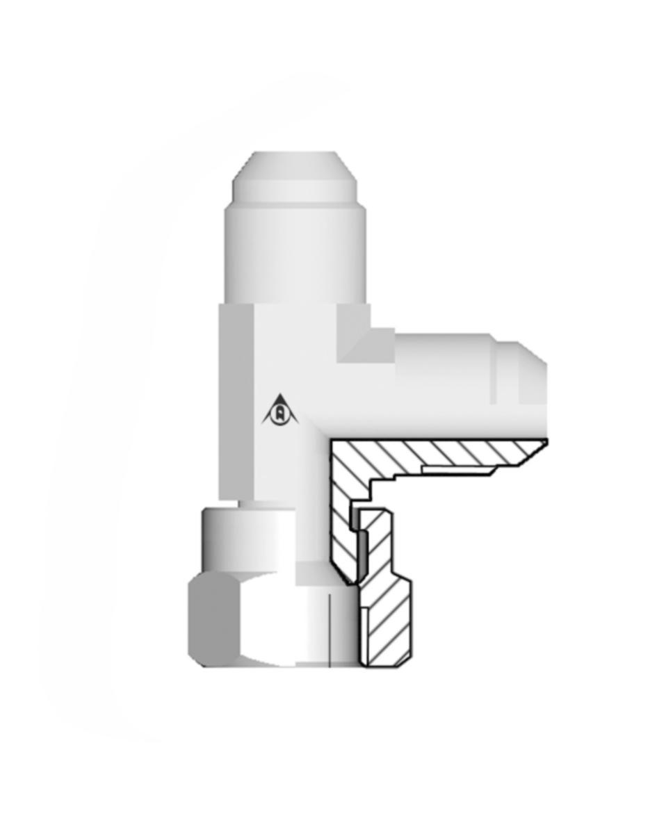L-liitin Dunlop Hiflex JIC ulkokiertein JIC sisäkierre R6MXS - L-YHDE JIC SK/JIC/JIC DH 1230-12-12-12