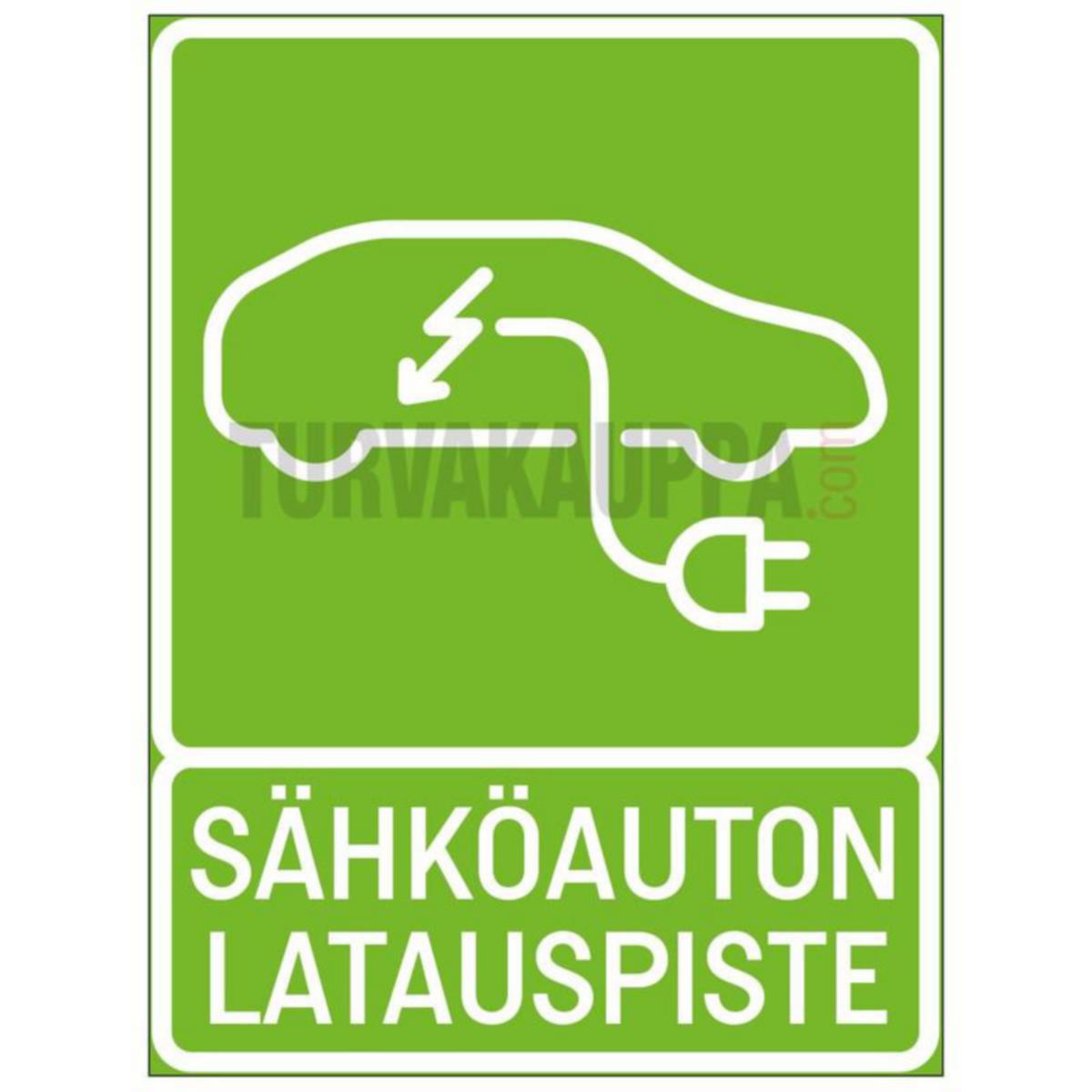 Merkintäkilpi ST sähköauton lataus alumiini - MERKINTÄKILPI ST SÄHKÖAUTON LATAUS 400x600 ALU
