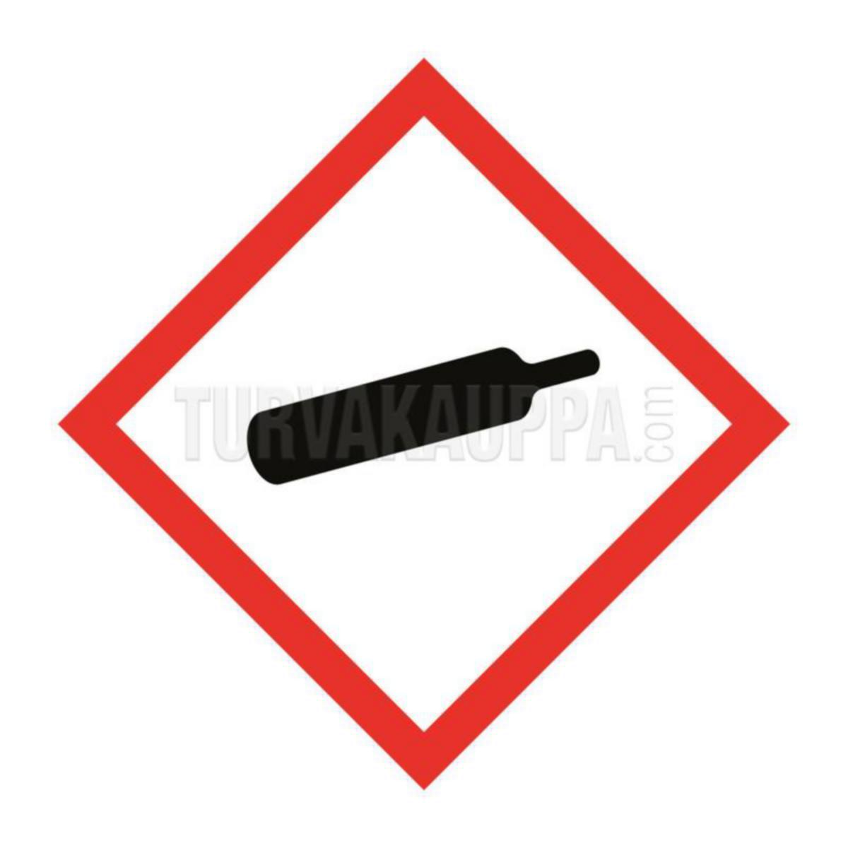 Merkintäkilpi ST alumiini CLP - MERKINTÄKILPI CLP ST PAINEKAASUT 250x250mm ALU