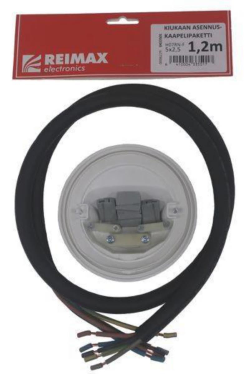 Kiukaan asennuskaapelipaketti Reimax Electronics - ASENNUSPAKK KIUAS REIMAX H07RN-F 7G1,5S 1,2m+KANSI+LIIT