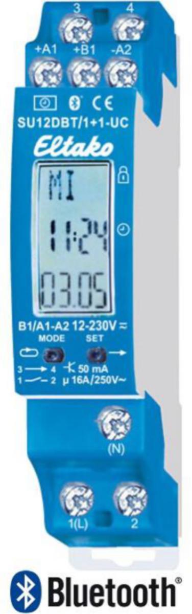Kellokytkin Eltako Astro BLE 16A/50mA 12-230V UC - KELLOKYTKIN DIGITAALINEN SU12DBT/1+1-UC