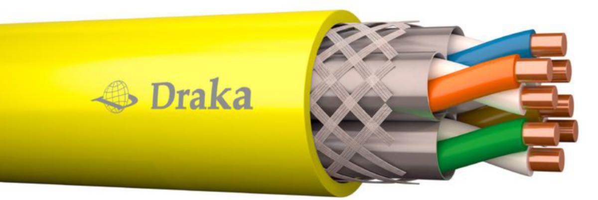 Tietoverkkokaapeli Draka Cat8.2 suojattu - TIETOVERKKOKAAPELI-CAT8,2 AFUM UC COMPACT 22 C8,2 S/FTP 4P HF