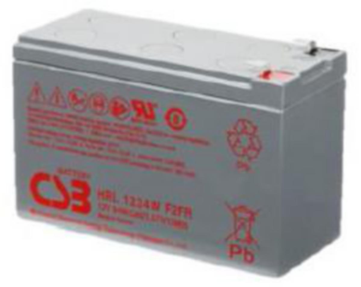 Suljettu lyijyakku (AGM) UPS- ja Telecom CSB - AKKU LYIJY SULJETTU CSB HRL1234WF2FR 12V/9Ah (C20) T2
