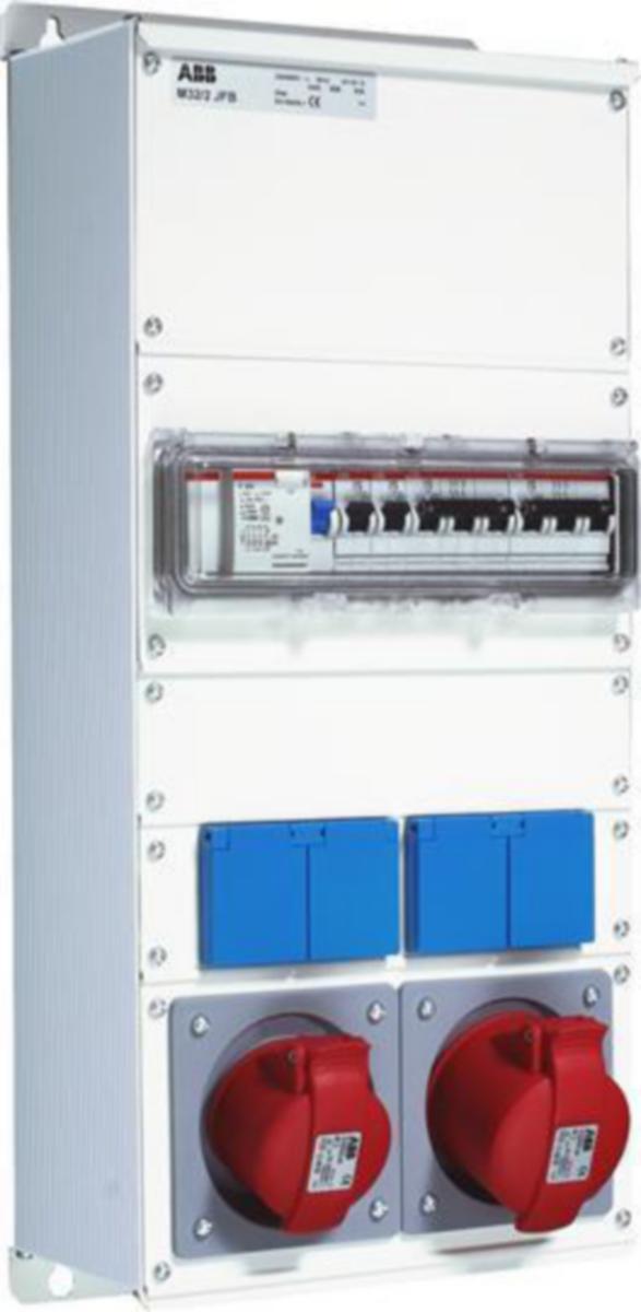 Pistorasiakeskus Amphenol Modular combi metalli - PISTORASIAKESKUS MODULAR COMBI 32A, IP44, METAL, SIZE 250X574