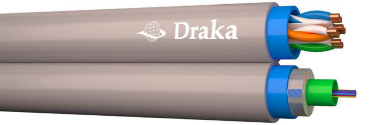 Tietoverkkokaapeli Draka Cat6 hybridi - TIETOVERKKOKAAPELI-CAT6 AFUMEX DRAKAHYBRID C6 U/UTP+4XBBXS F8