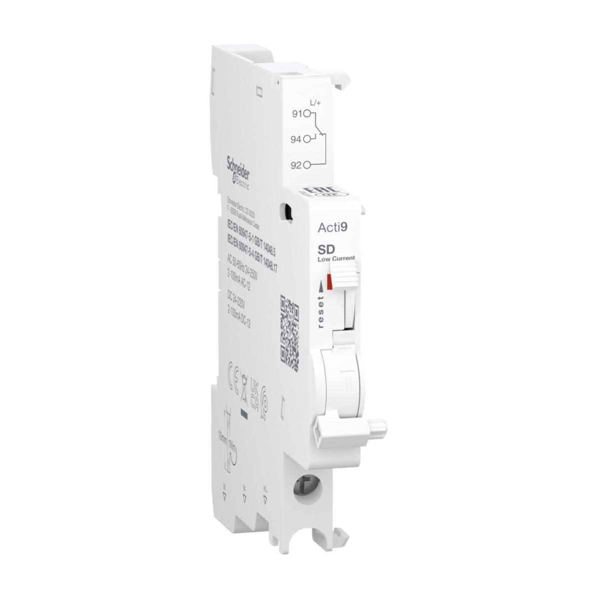Apukosketin Schneider Electric Acti 9 - HÄLYTYSKOSKETIN ACTI 9 ACTI9 SD HÄLKOSK 2-100MA VK A