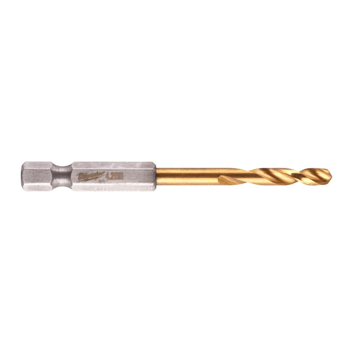 Metallipora Milwaukee HSS-G TiN Shockwave - METALLIPORA MILWAUKEE HSSG TIN 4,2MM