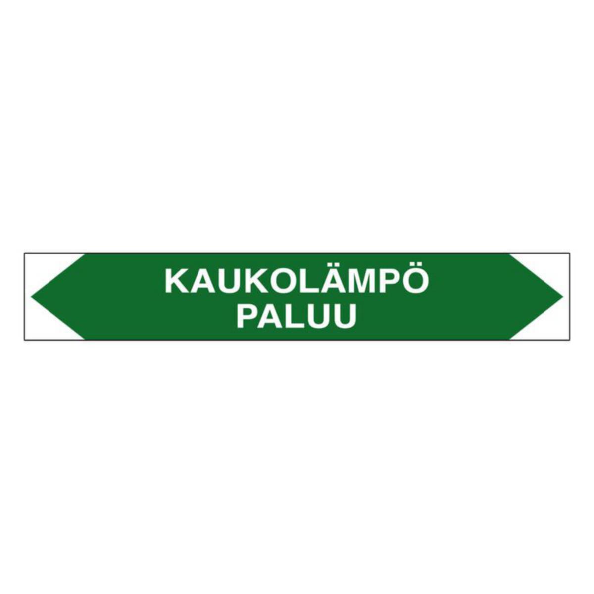 Merkintätarra SWM Virtausnuolet 160x25mm - MERKINTÄTARRA 5 KPL ARKKI SWM PUTKISTOTARRA KAUKOLÄM. PALUU