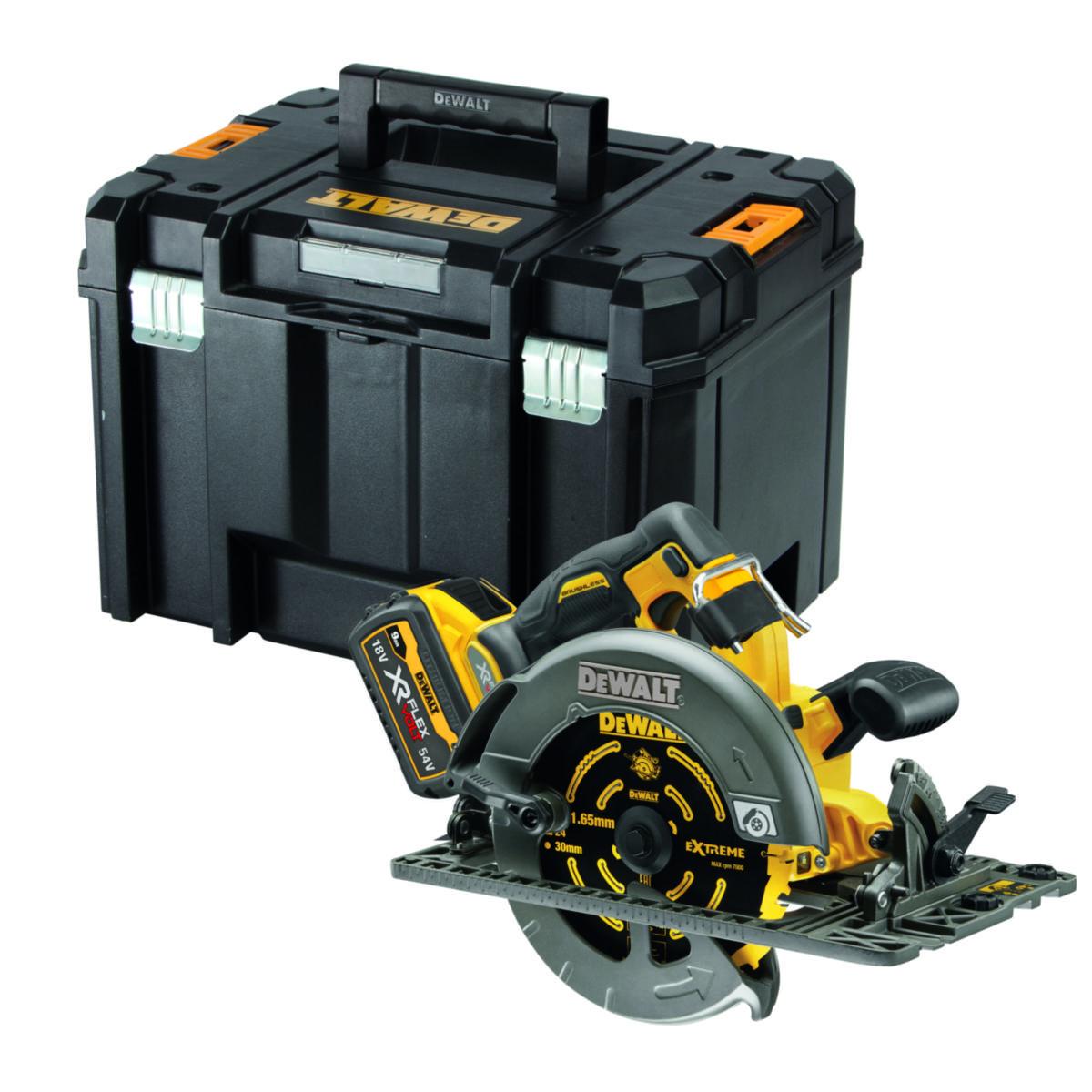 Akkupyörösaha Dewalt DCS579NT SOLO - AKKUPYÖRÖSAHA RUNKO + KISKO DEWALT 54V XR FV 190MM