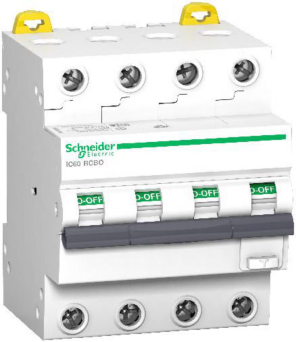 Vikavirtajohdonsuojakatkaisija Schneider Electric Acti9 A9D - VIKAVIRTAJOHDONS.KATK. ACTI9 A9D67410 4C10 30MA A 6KA