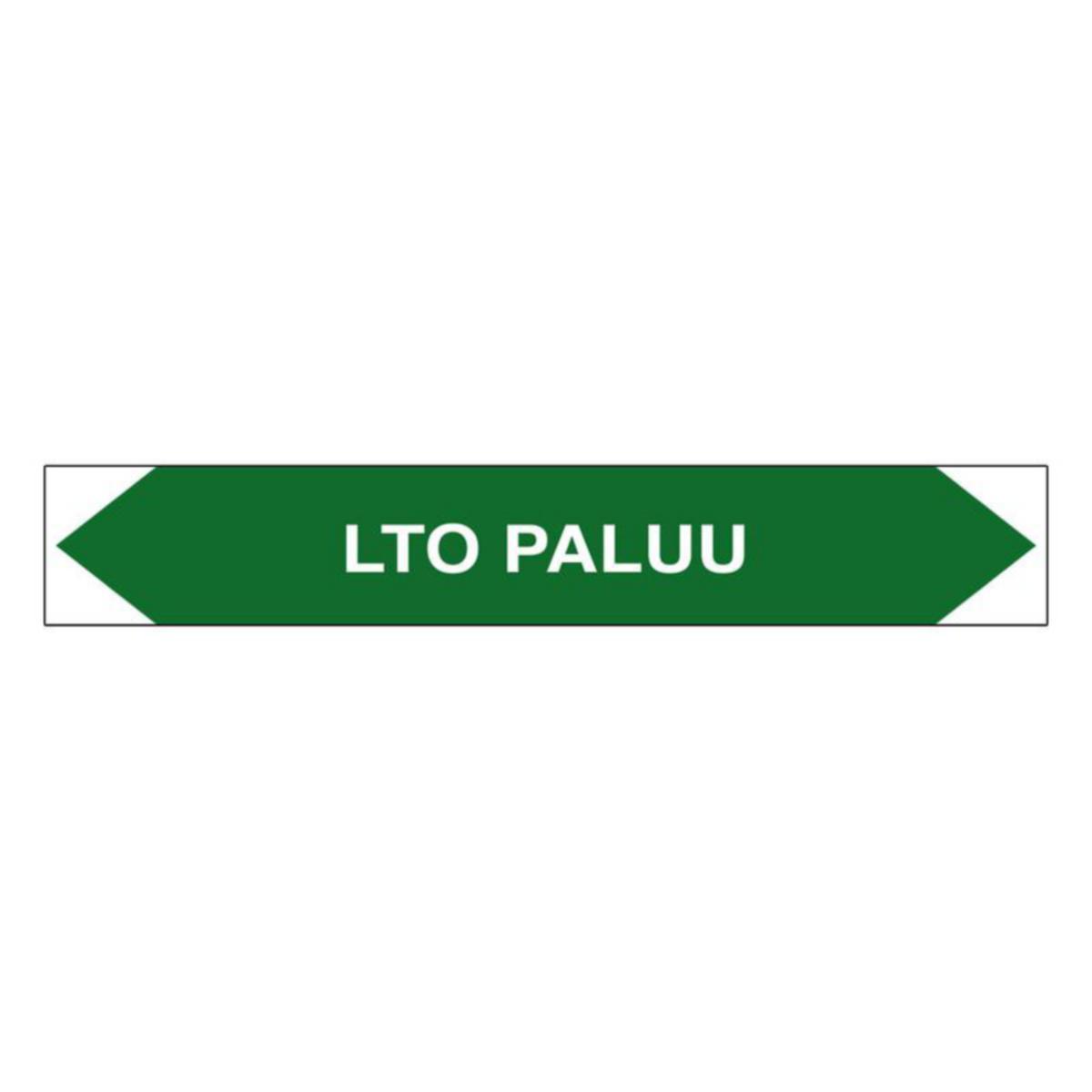 Merkintätarra SWM Virtausnuolet 160x25mm - MERKINTÄTARRA 5 KPL ARKKI SWM PUTKISTOTARRA LTO PALUU
