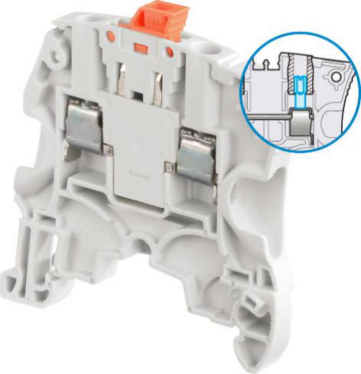 Riviliitin TE / ABB Entrelec -liittimet - RIVILIITIN TE/ABB ENTRELEC HARMAA, LEV:5,2MM, JOHTO:4MM2