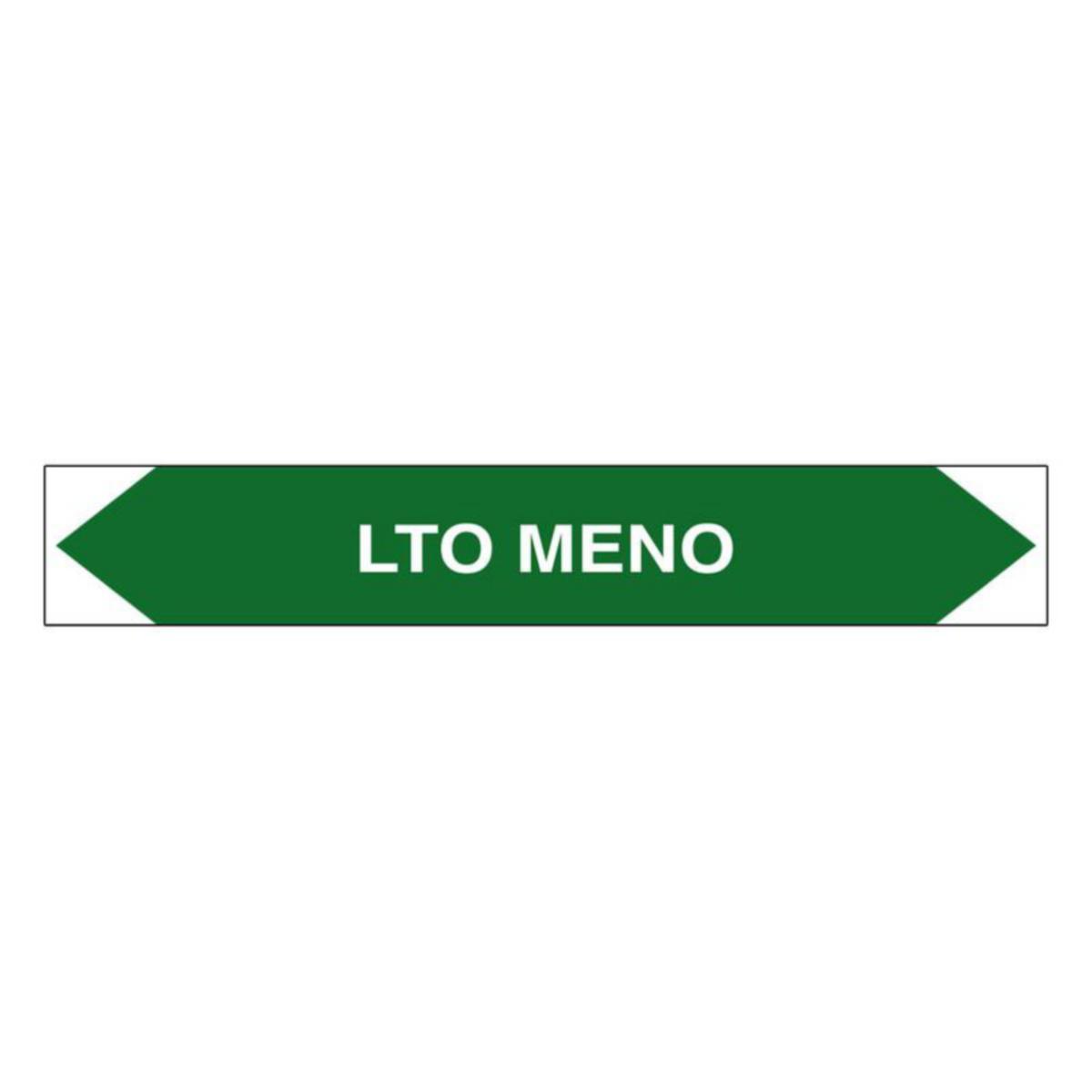 Merkintätarra SWM Virtausnuolet 160x25mm - MERKINTÄTARRA 5 KPL ARKKI SWM PUTKISTOTARRA LTO MENO