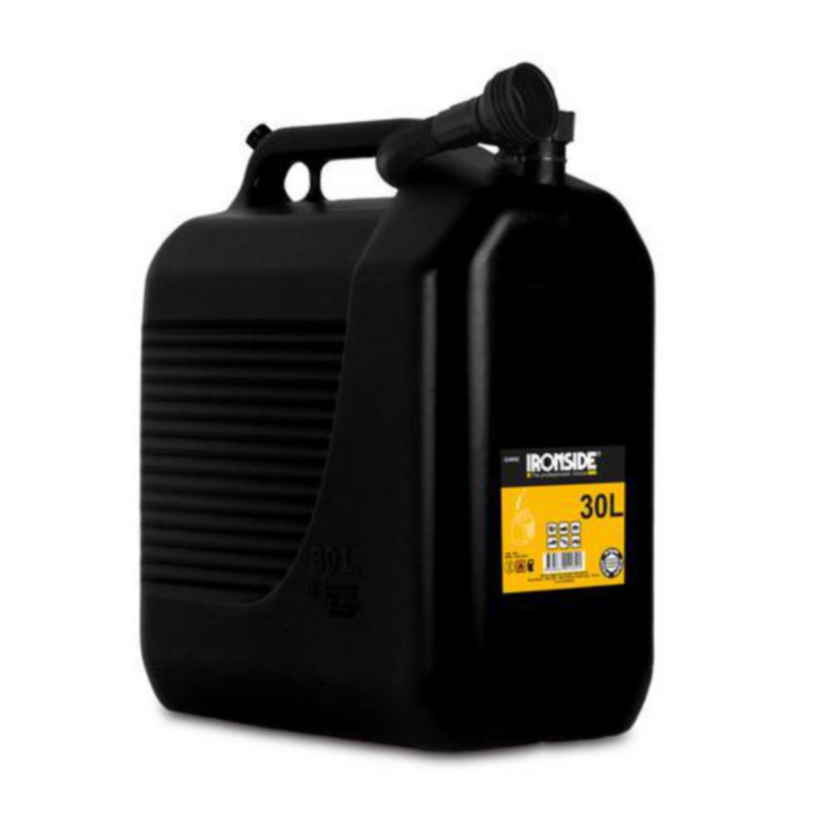 Bensiinikanisteri Ironside - BENSIINIKANISTERI 30L MUSTA IRONSIDE HDPE-MUOVI