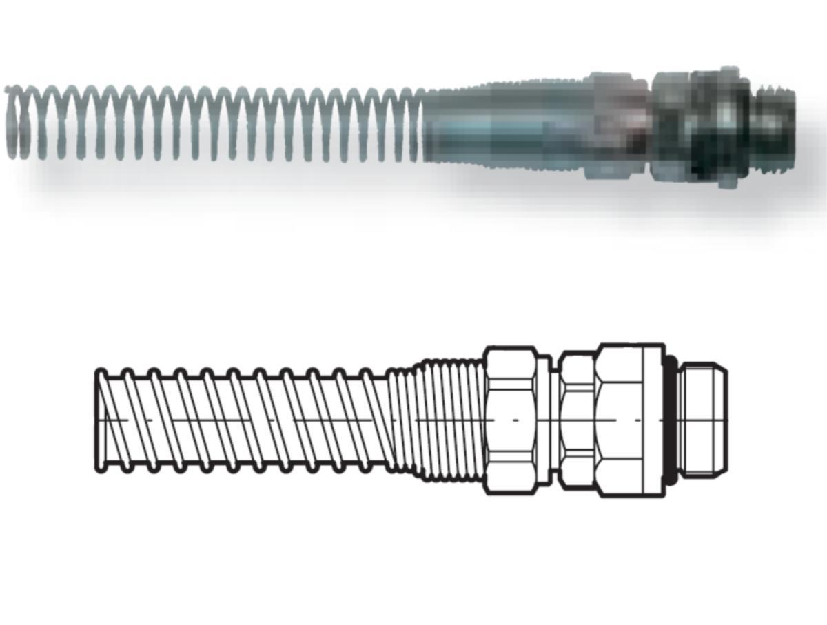 Pyörivä liitin nylonputkelle Dunlop Hiflex SL - PYÖRIVÄLIITIN NYLON LETKULLE DH 34-SL-06