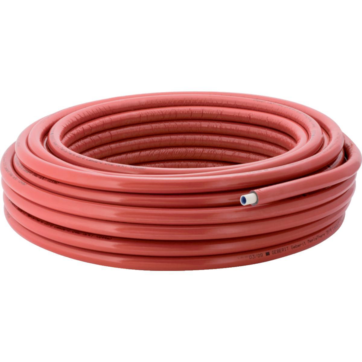 Komposiittiputki Geberit FlowFit Therm kieppi eristetty - KOMPOSIITTIPUTKI MONIKERROS-T D25 L25M PUNAINEN