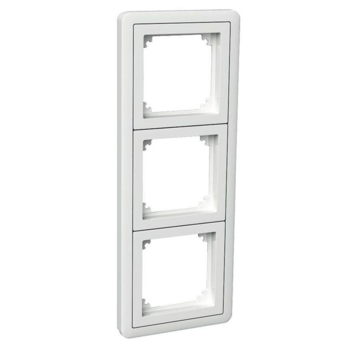 Kehys Schneider Electric Exxact adapterilla - PEITELEVY EXXACT 3-KEHYS ADAPTERILLA VALK