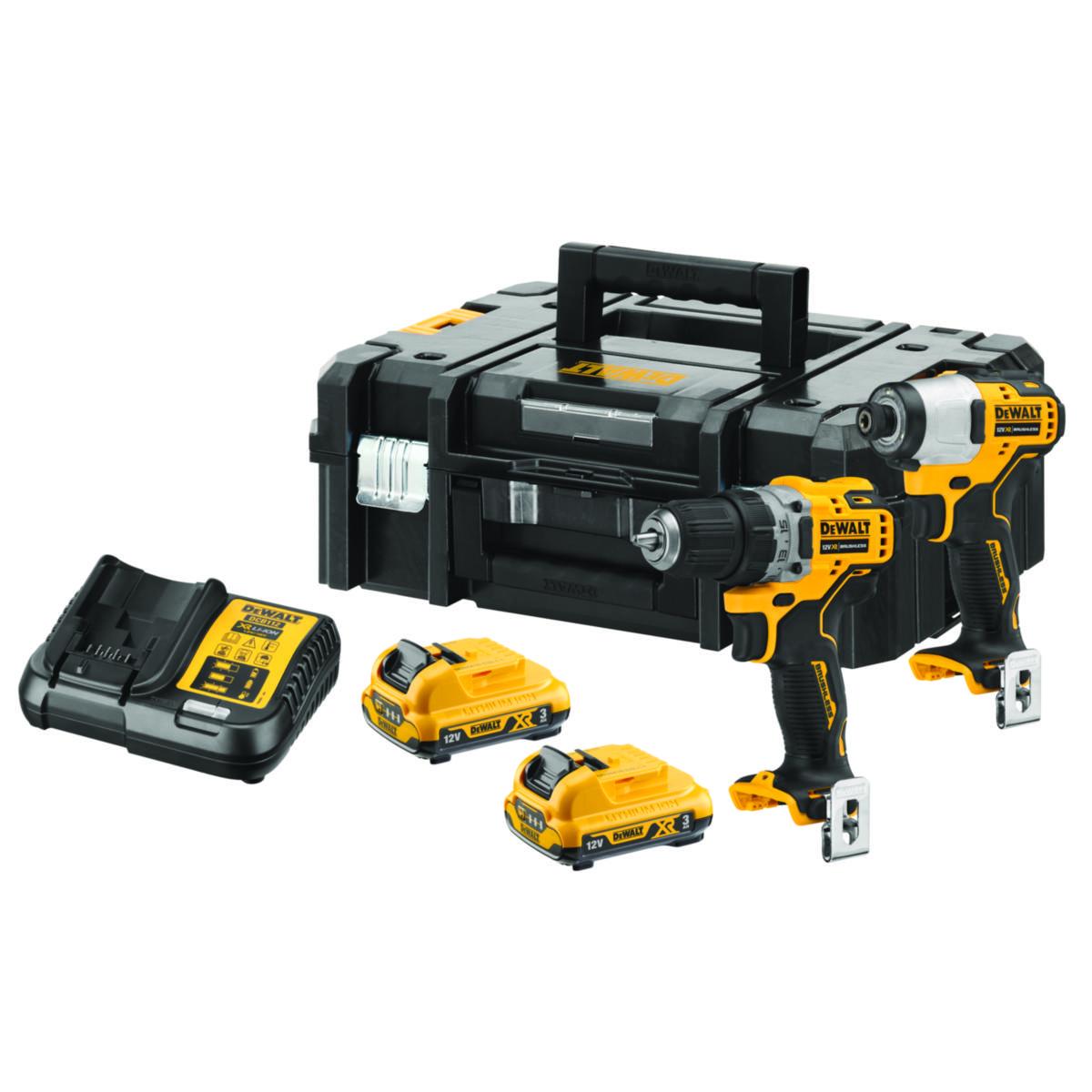 Akkukonesarja Dewalt DCK2110L2T-QW - AKKUTYÖKALUSARJA DEWALT 12V DD&ID TSTAK 3.0AH