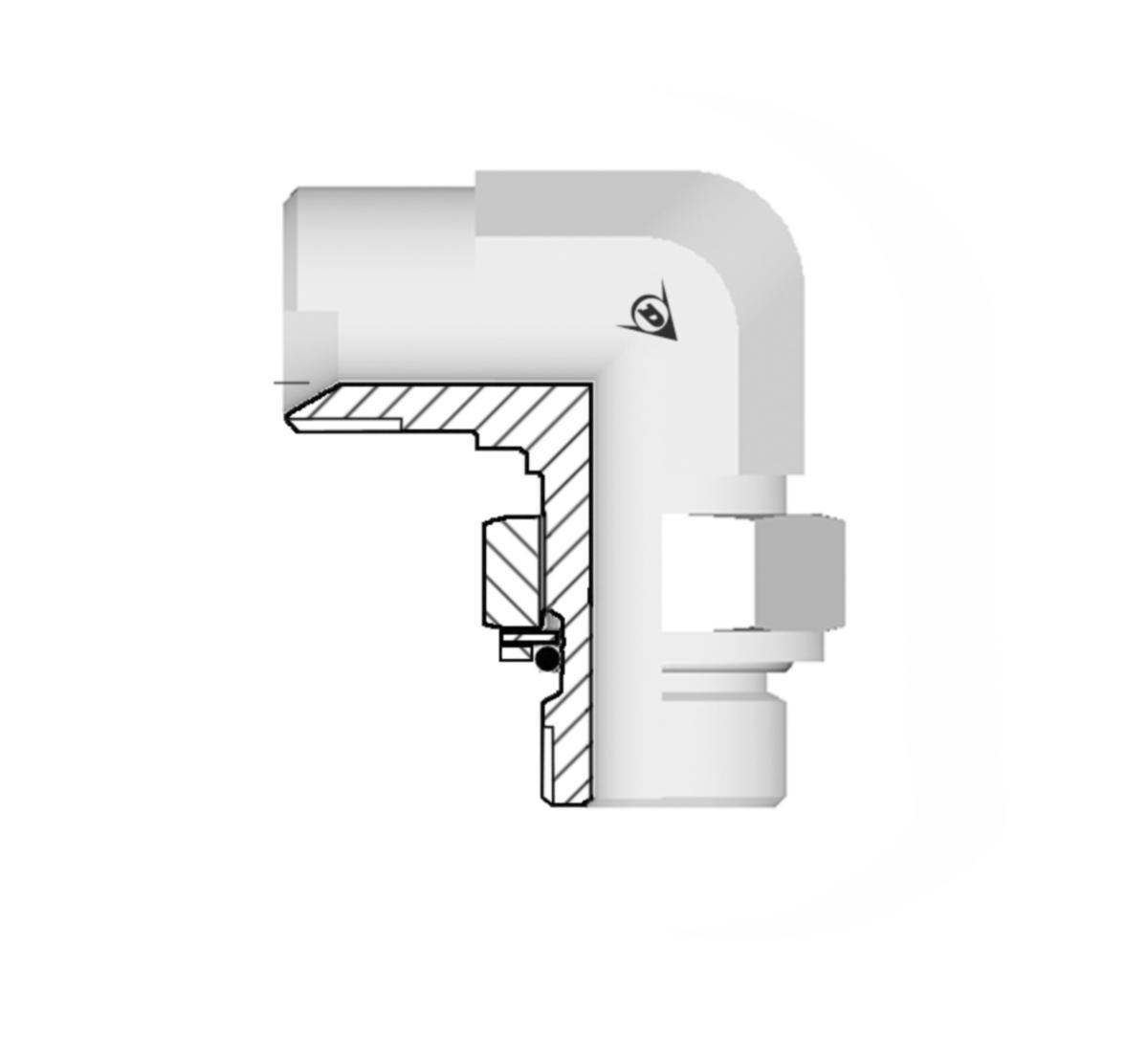 Suunnattava kulmaliitin Dunlop Hiflex 90ast BSP 60ast - BSPP ulkokiertein DIN 3852 - KULMANIPPA BSP DH 04500-08-06