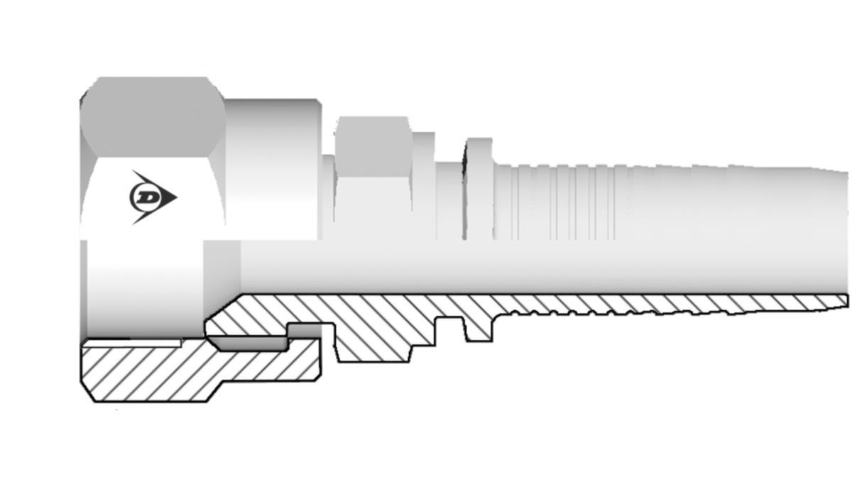 Hydrauliikkaliitin Dunlop Hiflex sisäkierre JIC 37ast - DKJ - LETKULIITIN JIC 37 SK DH A50005-06-04