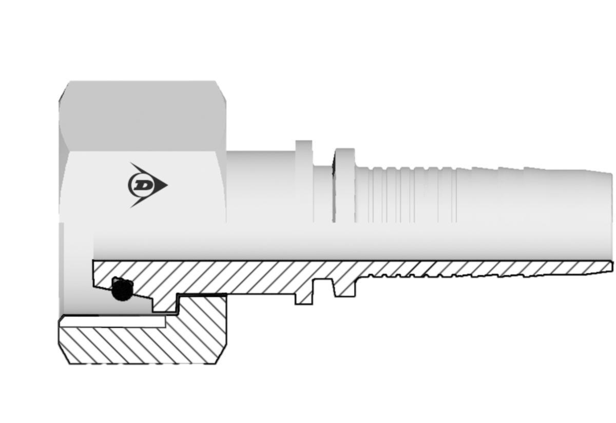 Hydrauliikkaliitin Dunlop Hiflex sisäkierre DIN 3865 24ast (raskas sarja) - DKOS - LETKULIITIN DKOS HST SK DH SA50179-05-06P