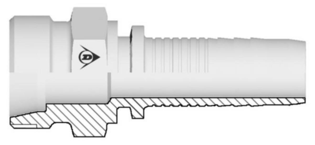 Hydrauliikkaliitin Dunlop Hiflex DIN 3853 24ast (kevyt sarja) - CEL - LETKULIITIN PUTKITARTUNTA CEL 18X15 DH 501690-06-04