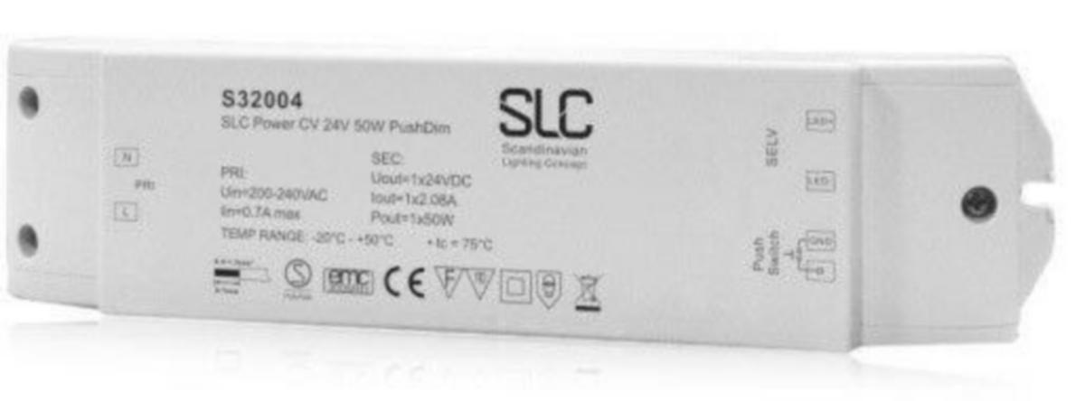 Elektroninen liitäntälaite SLC DIM - ELEKTRONINEN LIITÄNTÄL SLC DIM VIRTALÄHDE 24VDC 100W PUSHDIM