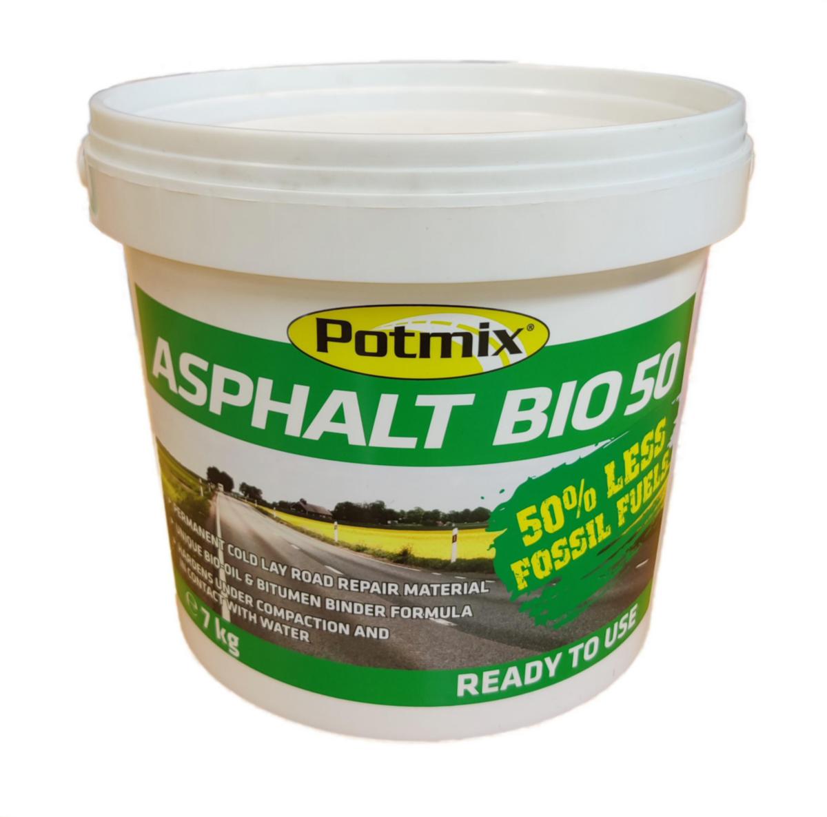 Asfaltinpaikkausaine Potmix Bio 50 - ASFALTINPAIKKAUSMASSA POTMIX ASPHALT BIO 50 7KG ÄMPÄRI