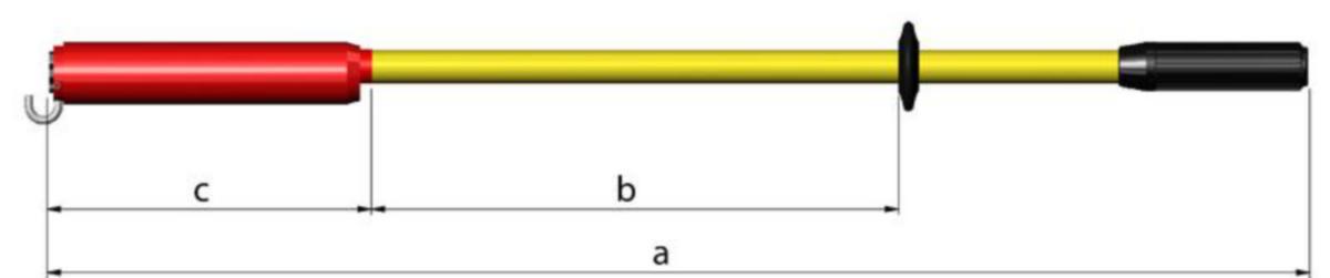 Sulakkeenvaihtopihti ja jännitetyösauvat Horstmann - JÄNNITETYÖSAUVA HORSTMANN 1200mm MAX 24kV