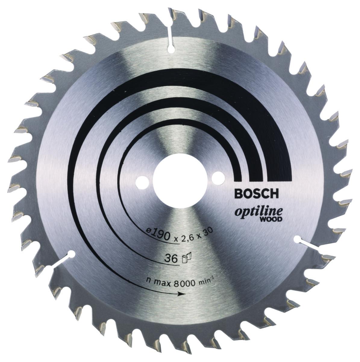 Pyörösahanterä Bosch Wood - PYÖRÖSAHANTERÄ BOSCH WOOD 190X30X2.6MM. 36